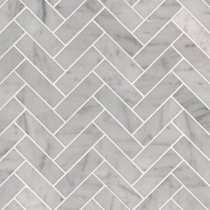 CARRRARA WHITE HERRINGBONE