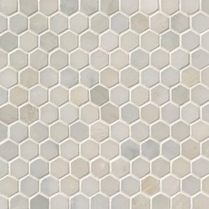 GREECIAN WHITE 1″ HEXAGON